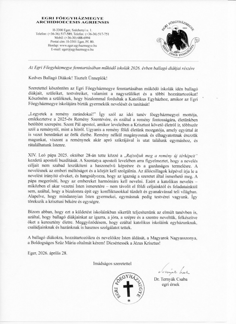 Ballagási köszöntő